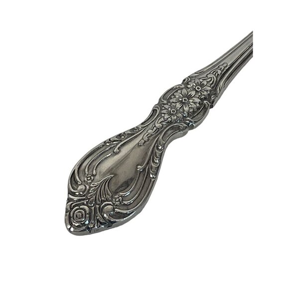 Vintage Regent Stainless Steel Gravy Soup Ladle With Ornate Floral Handle Design - Picture 2 of 6